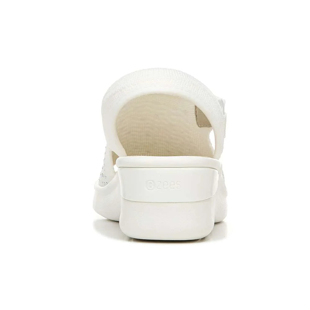 Bzees Star Bright Sandal - White Knit