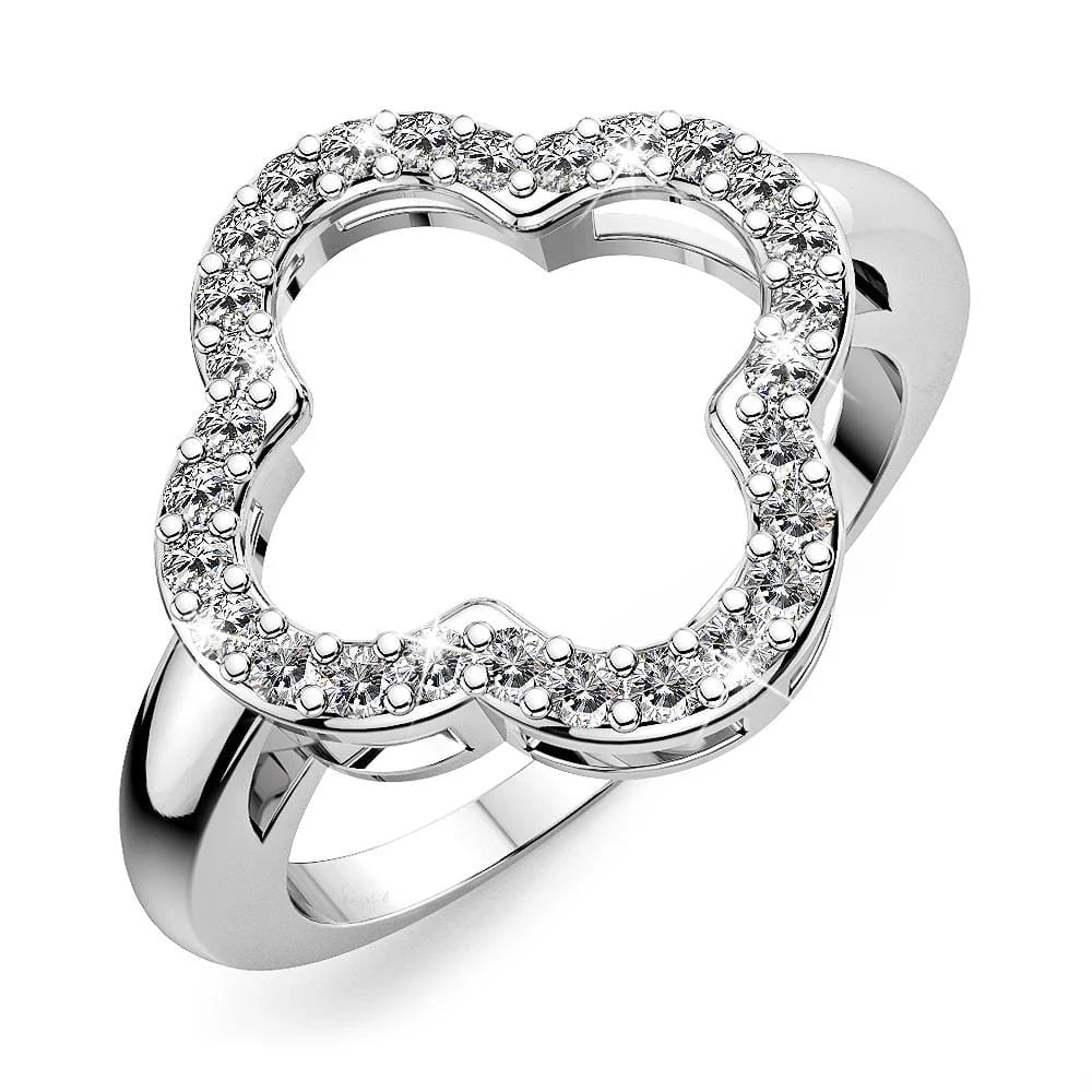 Krystal Couture Clover Ring Crystal Embellished with SWAROVSKI Crystals