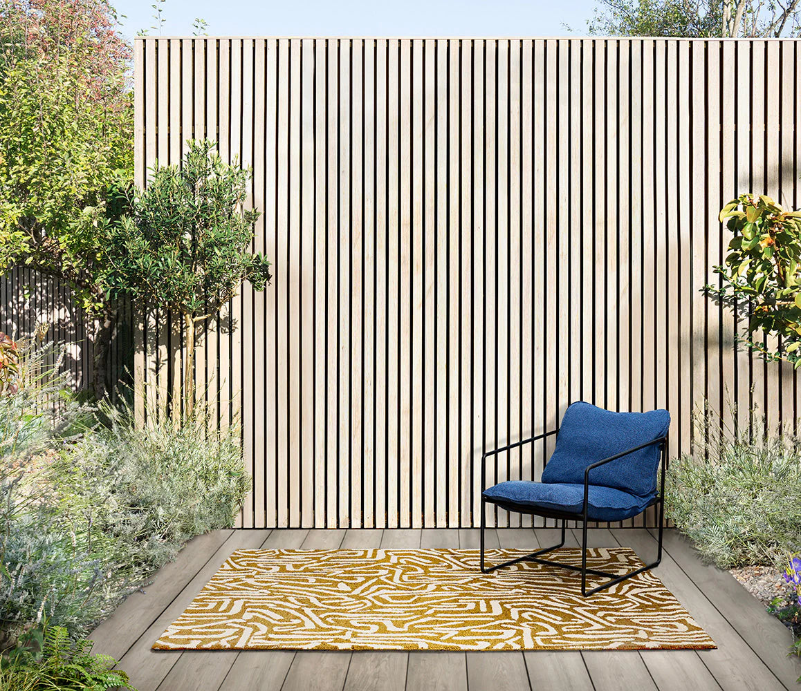 Harlequin Melodic Ochre - Gold 443606 Outdoor Rug