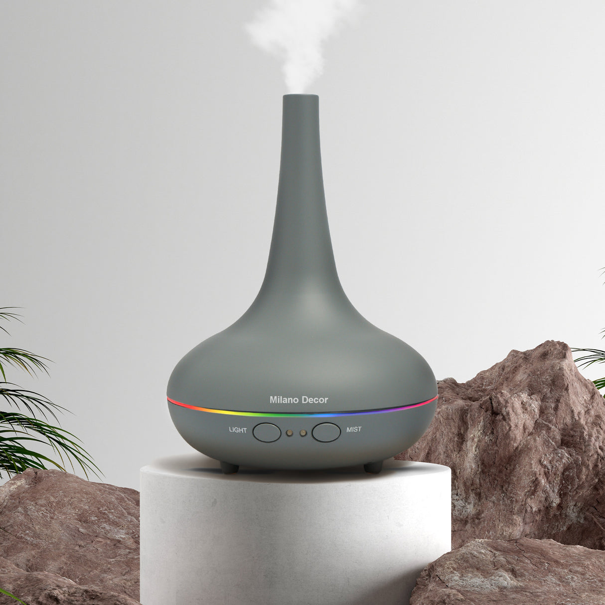 Milano Decor Ultrasonic Aroma Diffuser - Matt Grey