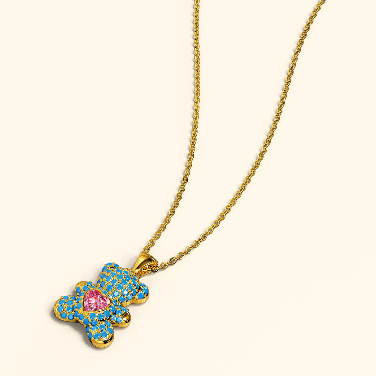 Bullion Gold Love Stories Little Bear Pendant Necklace