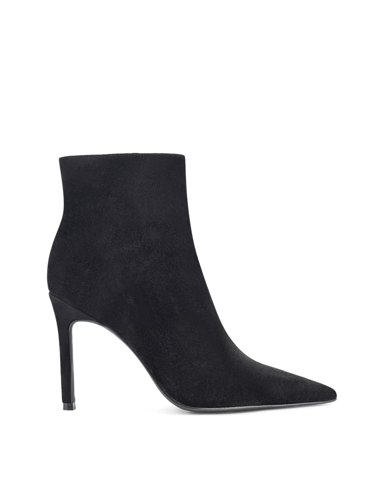 Siren Stiletto Ankle Boots - Black Suede