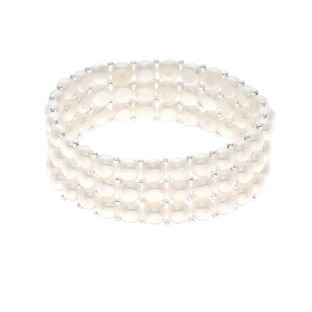 Manufacture Royale Bracelet Button Freshwater Pearl White