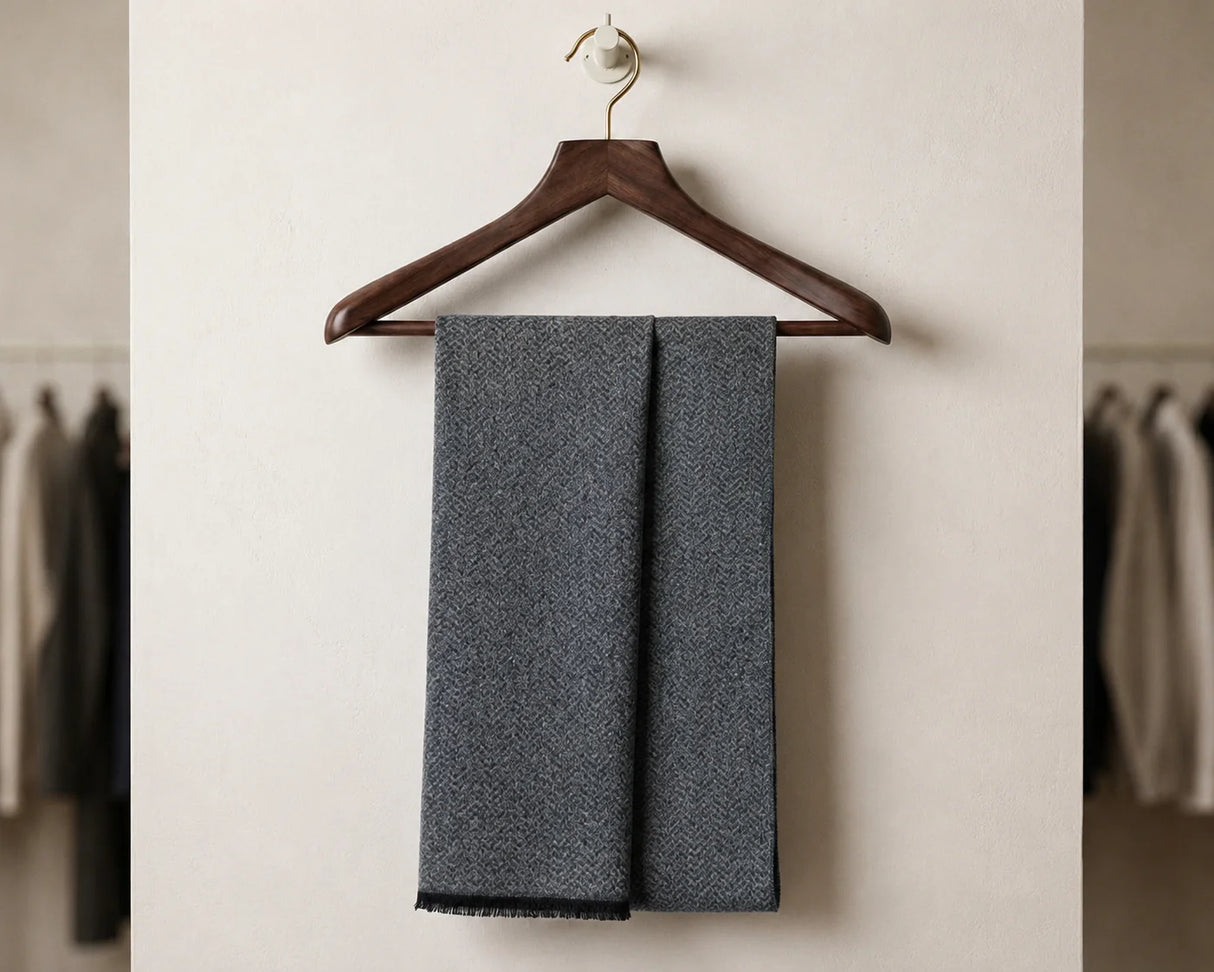 Cherry Red Marle Scarf - Grey Marle