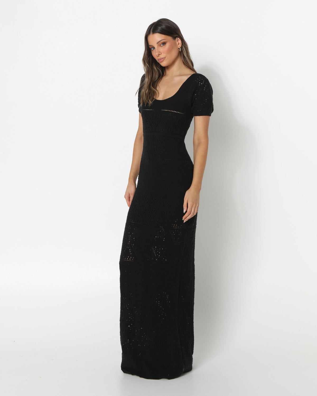 Lost In Lunar Ivy Knit Maxi Dress - Black