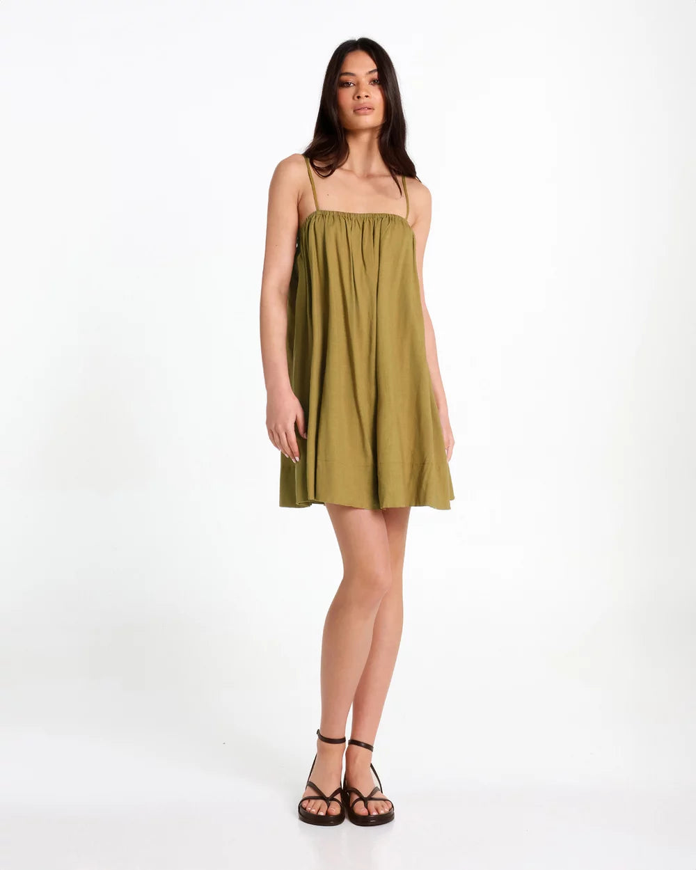 Lost In Lunar Ferrera Mini Dress - Olive
