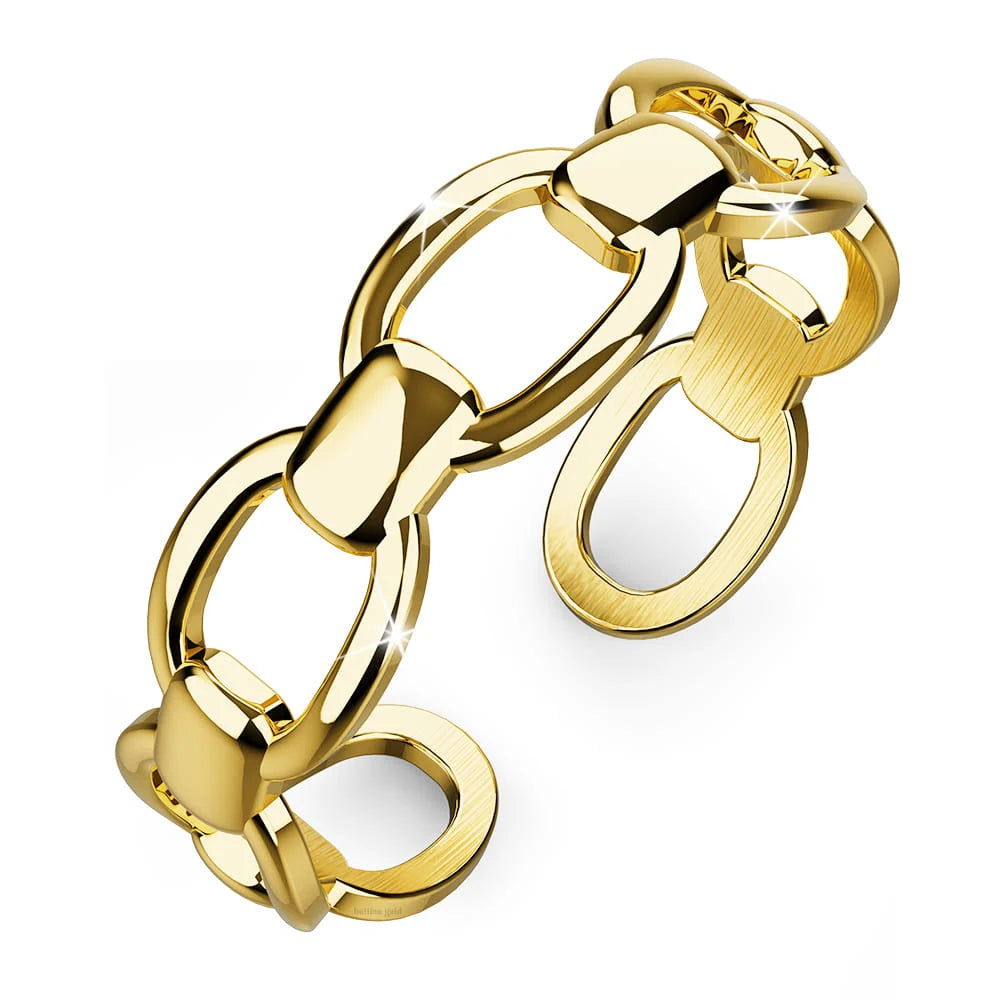 Bullion Gold Adjustable Imperial Chain Link Ring in Gold Layered