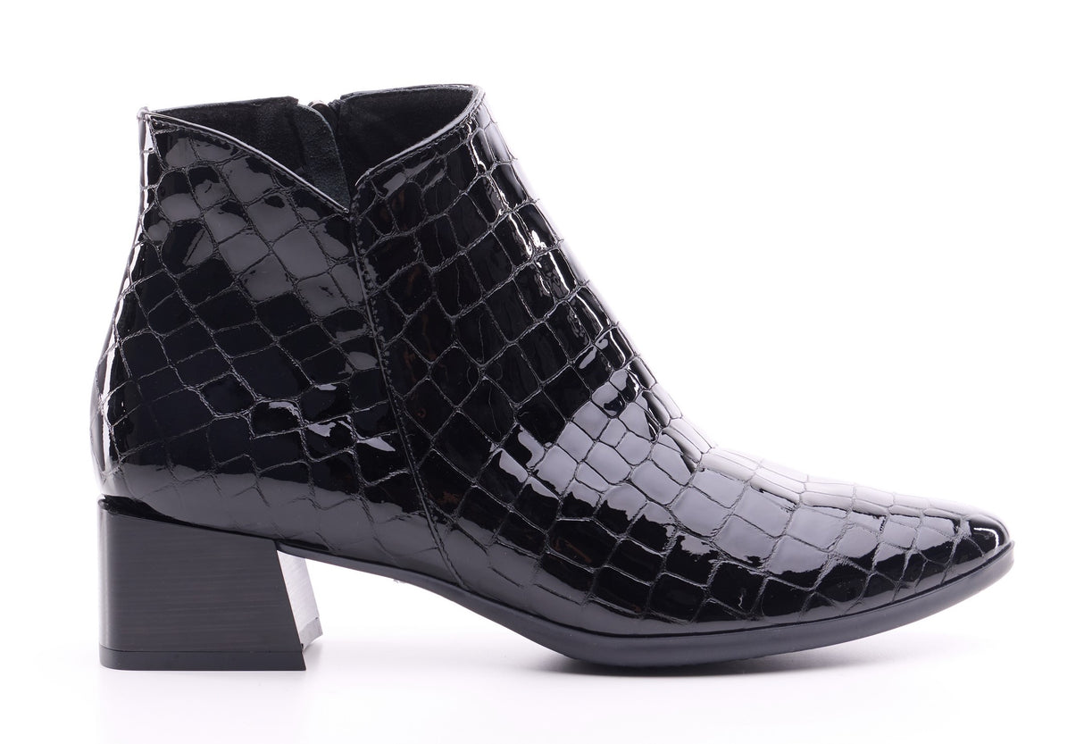 Bosccolo Womens Ankle Boots - Patent Black