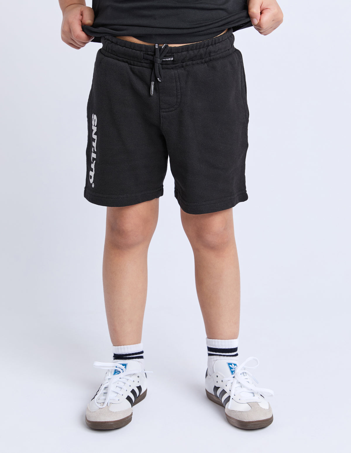 St Goliath Boys Podium Fleece Short - Washed Black