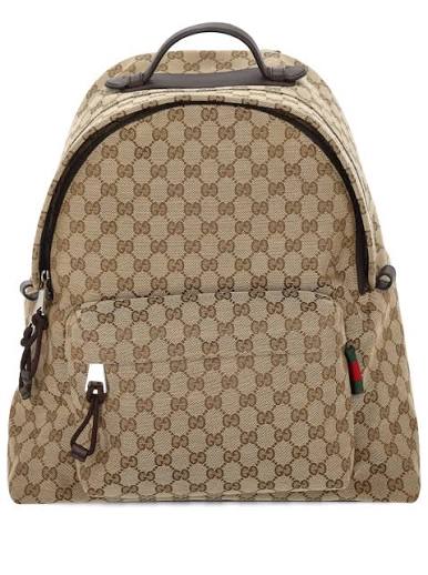 Gucci GG Monogram Backpack - Brown