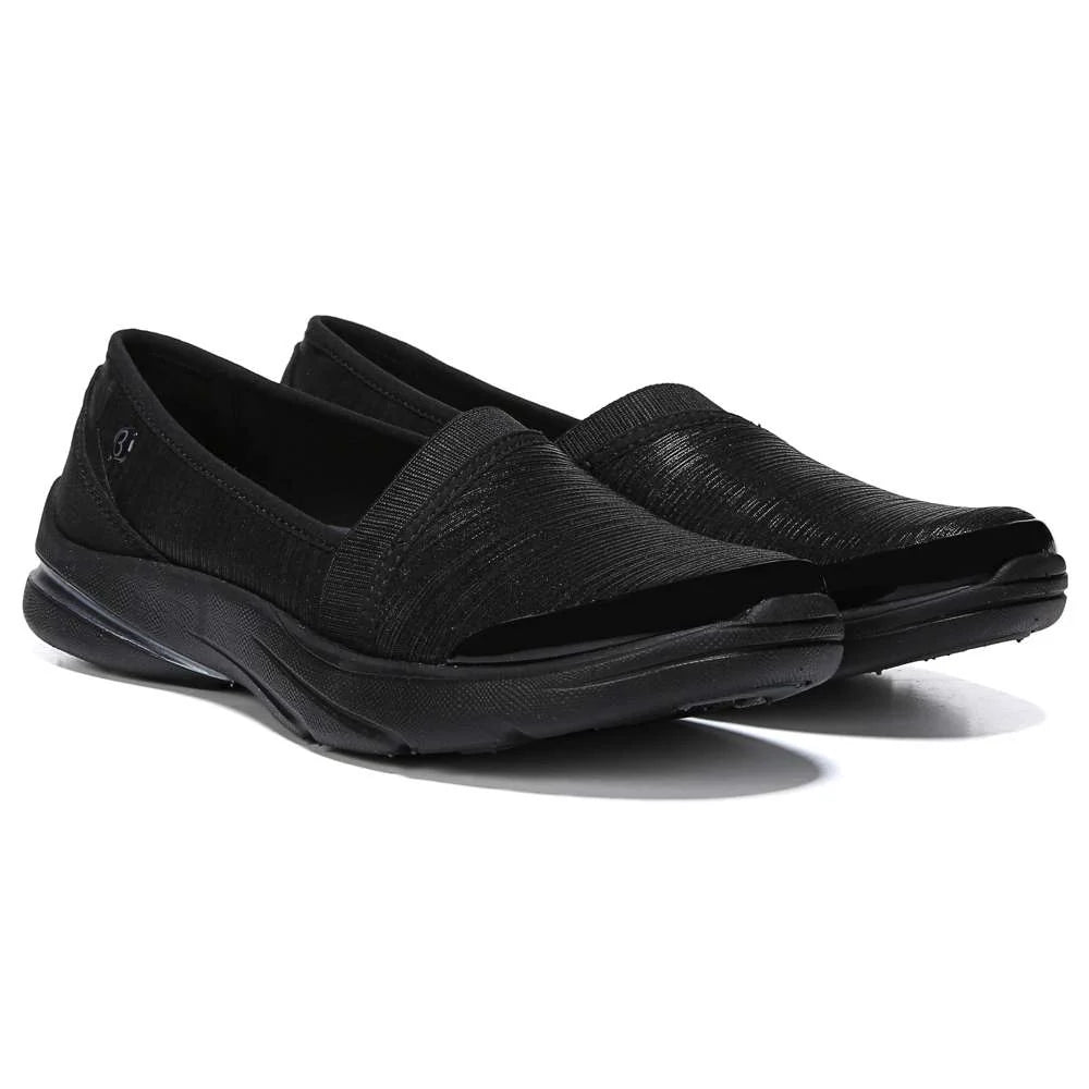 Bzees Lollipop Slip-On Casual Sneaker - Black Shimmer