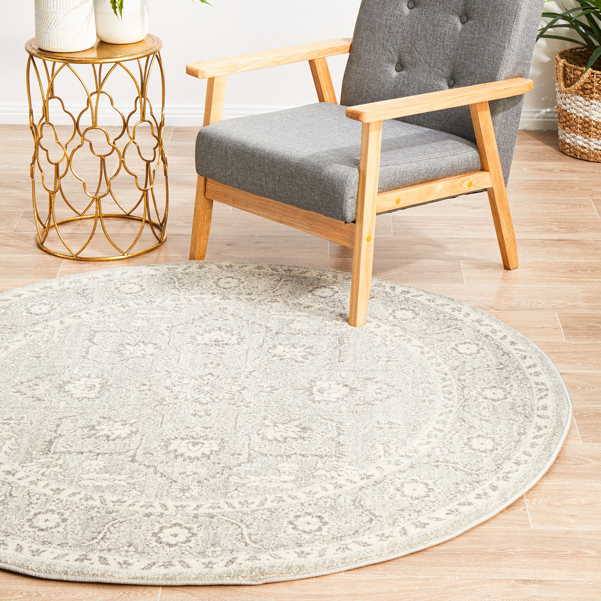 Evoke 261 Silver Round Rug