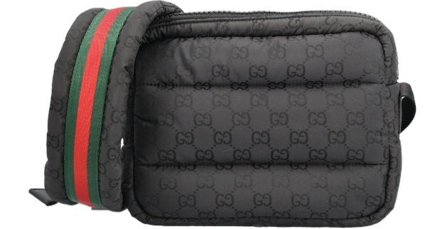 Gucci GG Monogram Nylon Crossbody Bag - Black