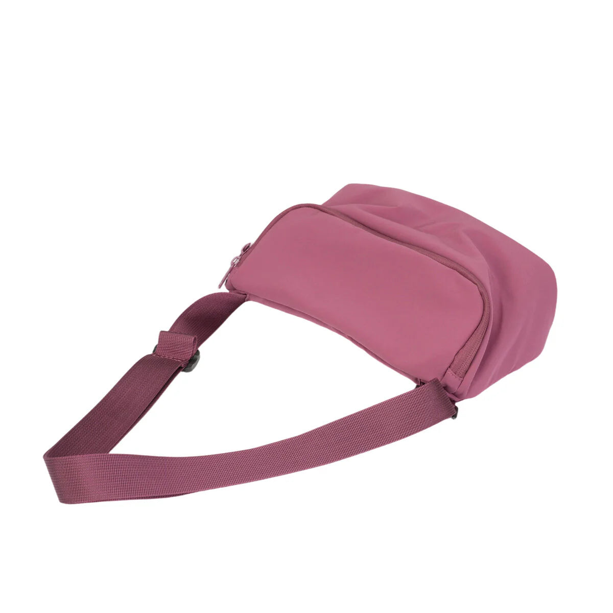 BAMEI Lightweight Recycled Nylon Flap Crossbody Bag - Mulberry