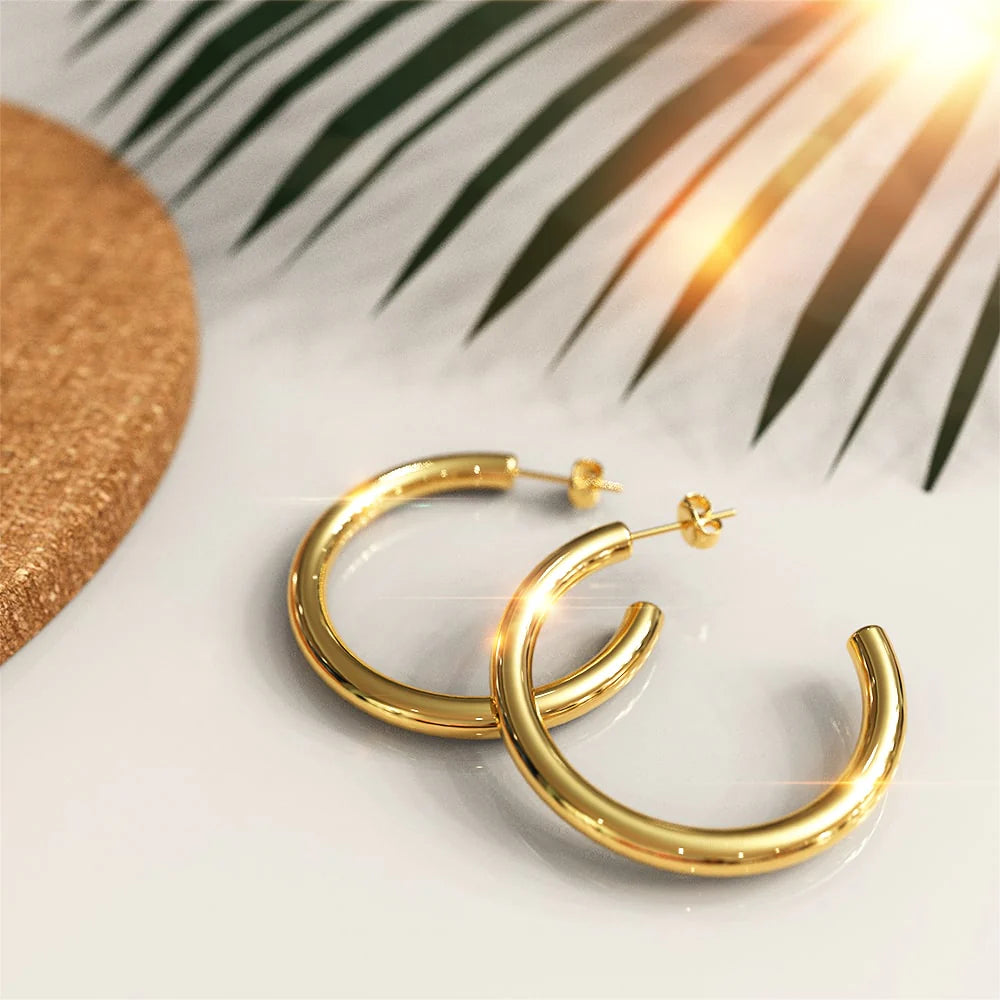 Bullion Gold Erica Gold Hoop Earrings