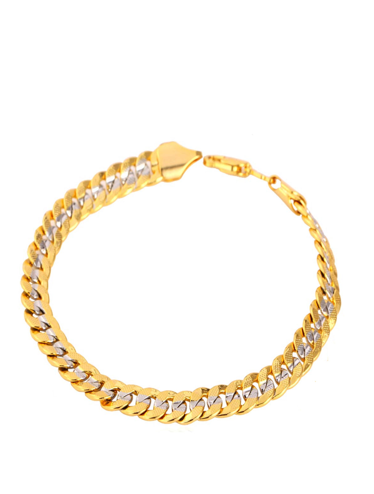 Stephen Oliver 18K Gold Two Tone Link Bracelet