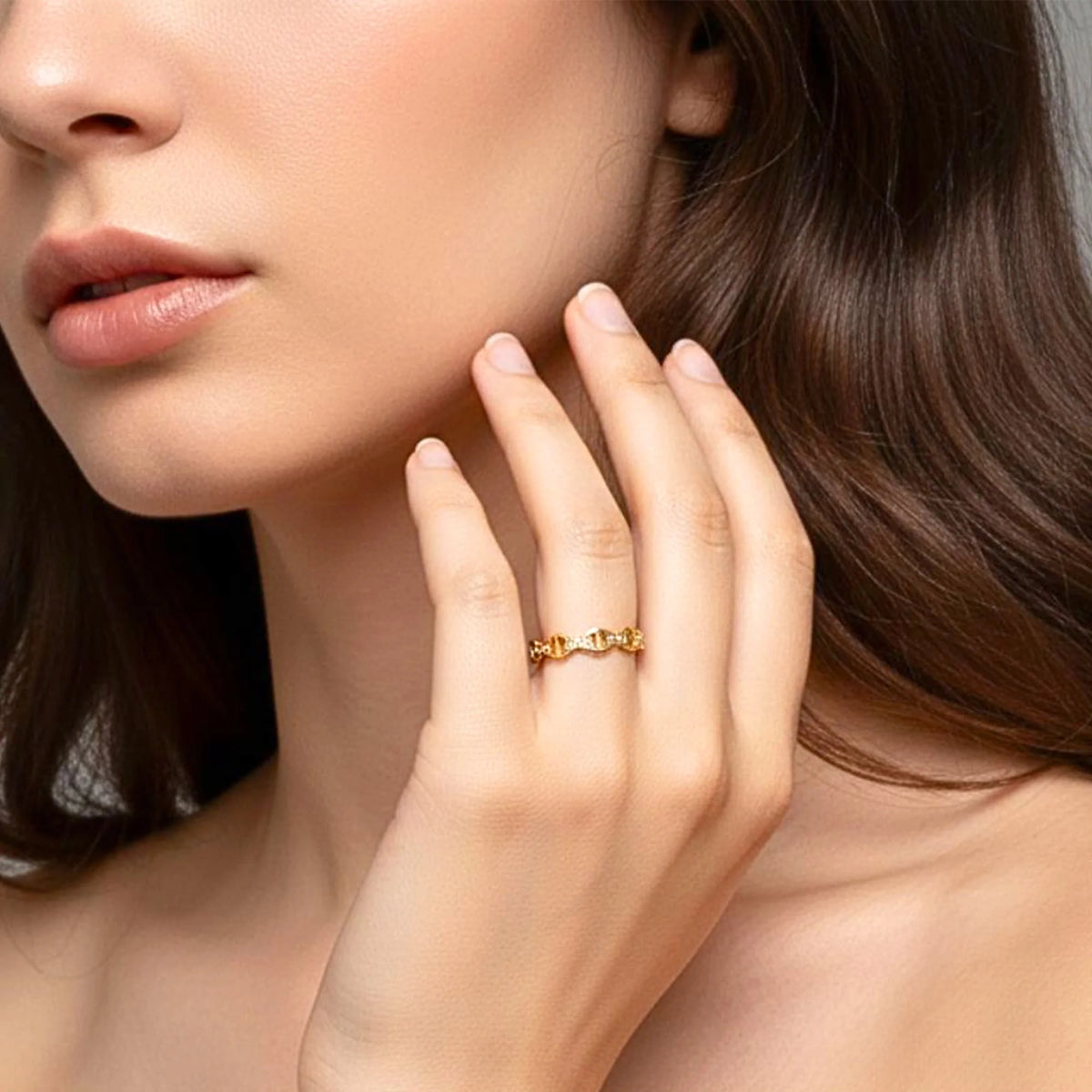 Bullion Gold Mariner Link Ring In Gold