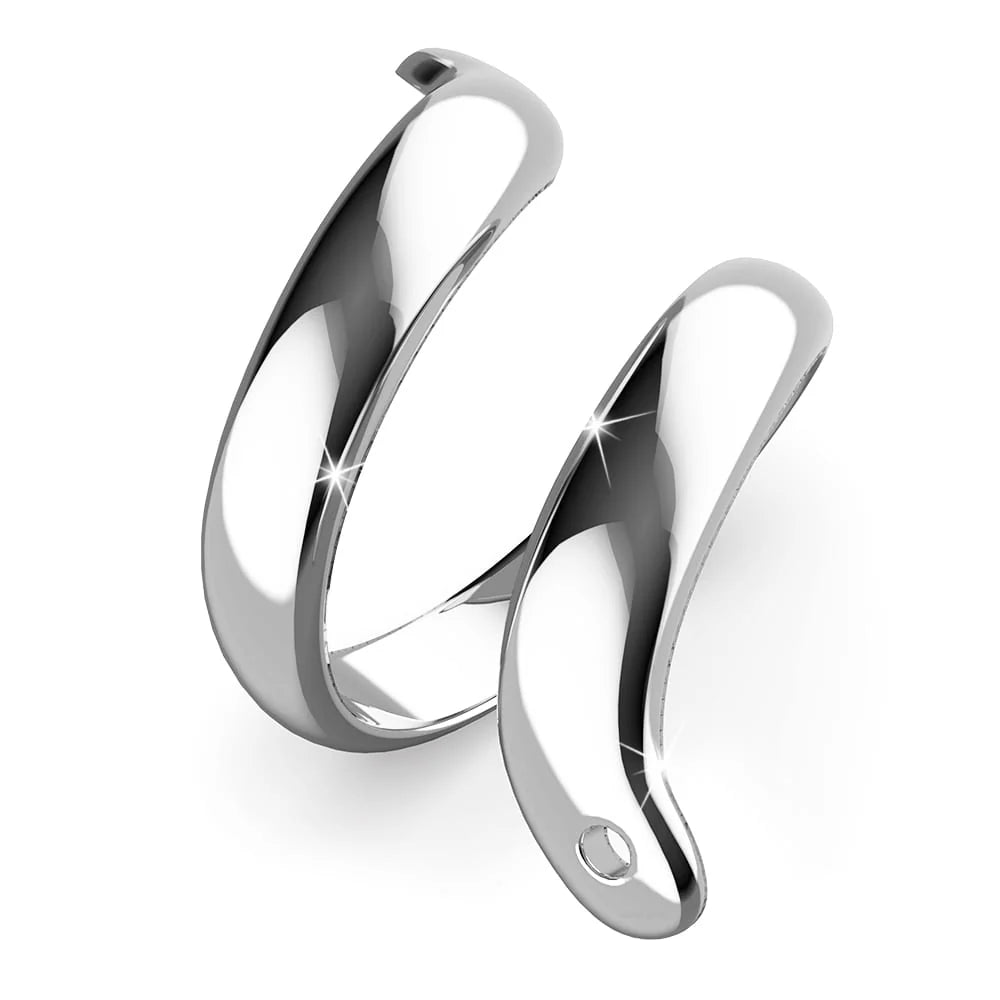 Bullion Gold Orphic Double Wrapped Band Ring in White Gold