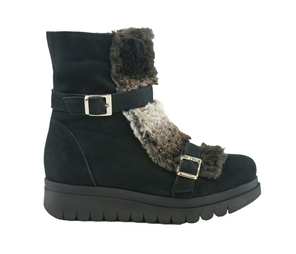 Bosccolo Womens Boots - Black Nubuck