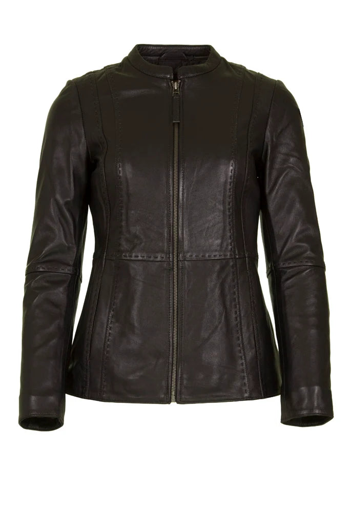 Womens Leather Jacket in Black