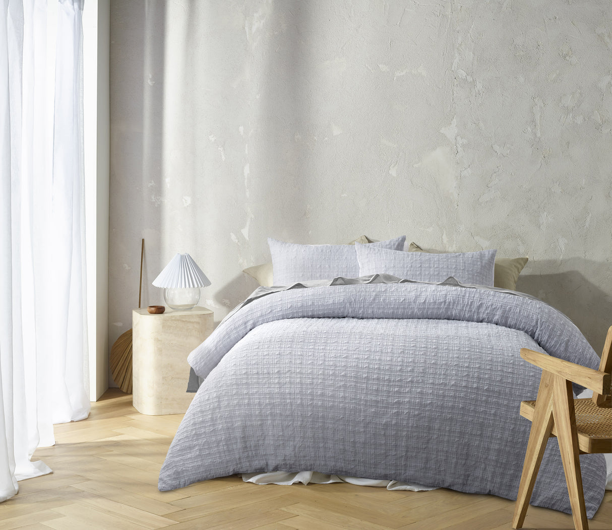 Accessorize Augusta Quilt Cover Set - Grey