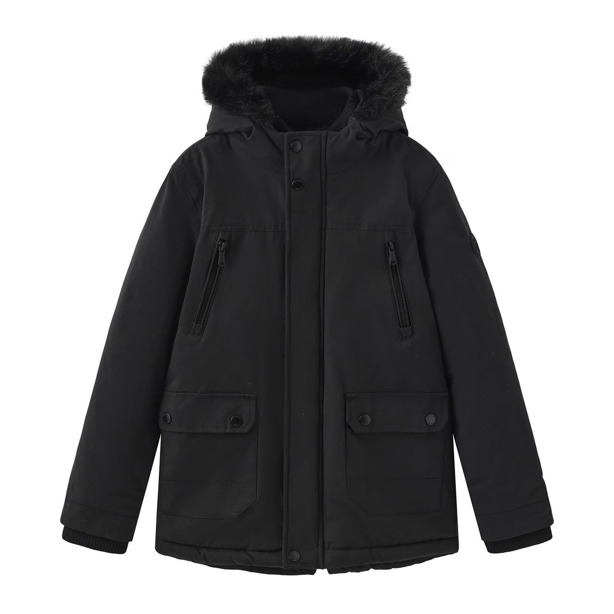 Firetrap Boy's Luxury Parka Jacket Black