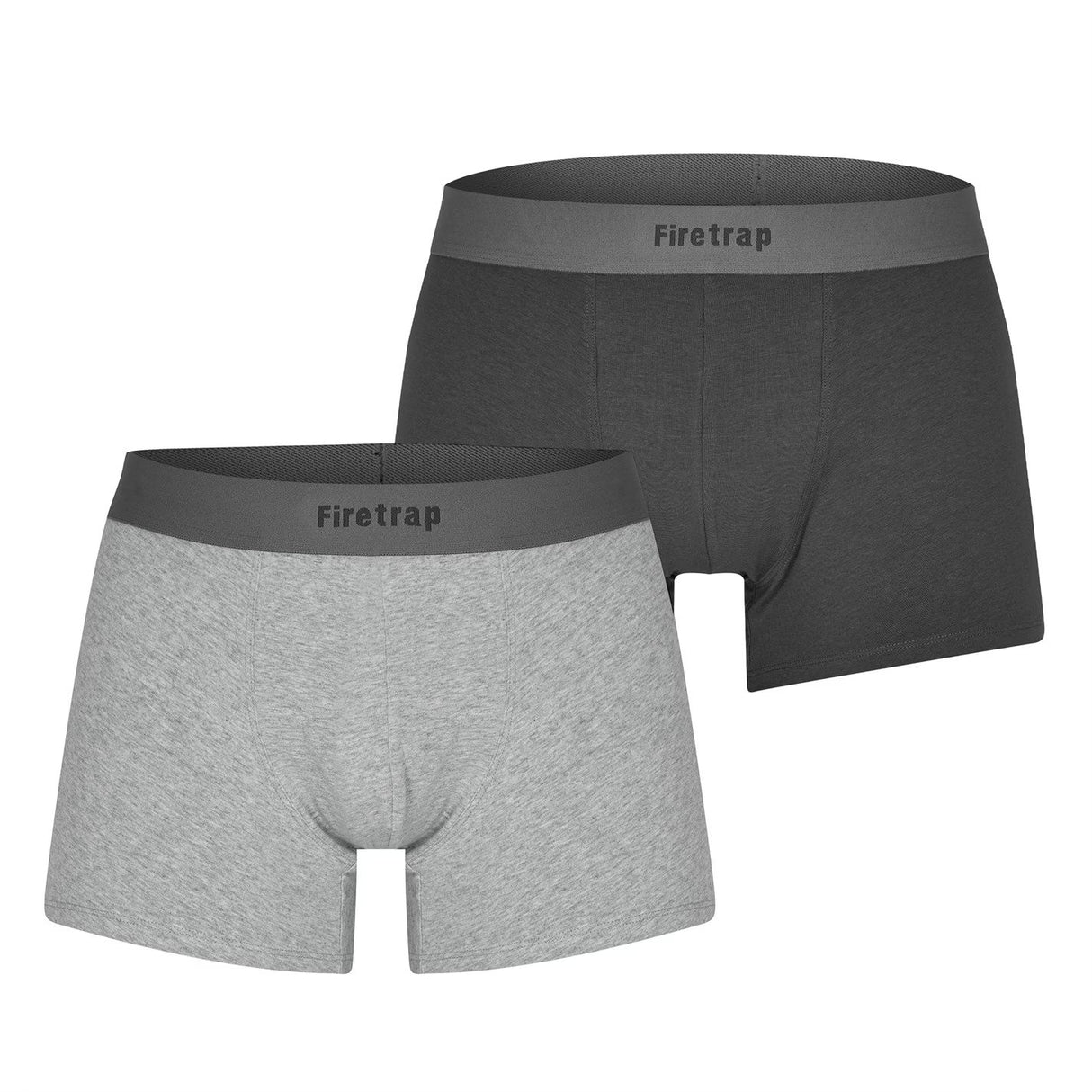 Firetrap Men's 2 Pack Trunks - Grey Marle