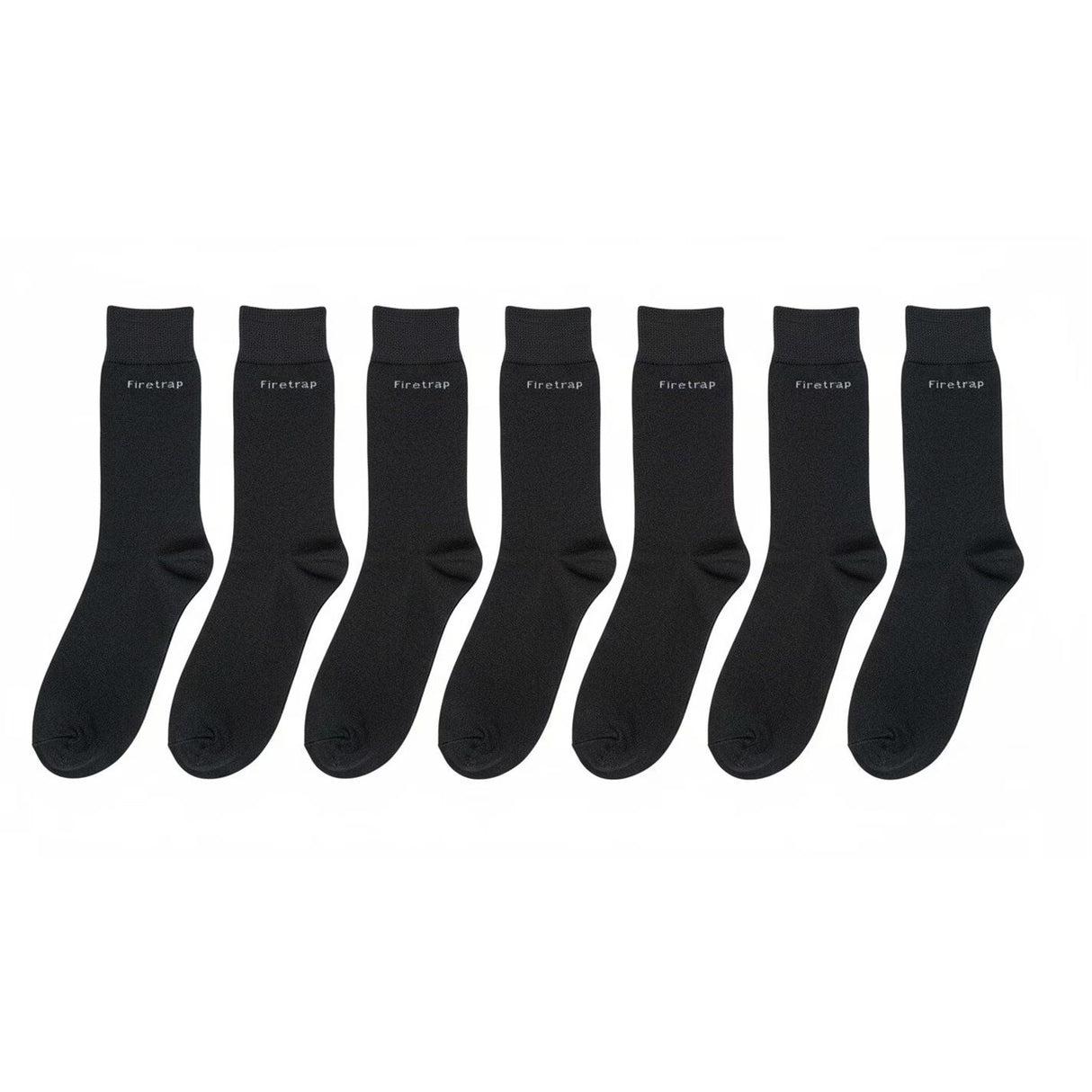 Firetrap Men's Formal Classic Socks - Black - Mens