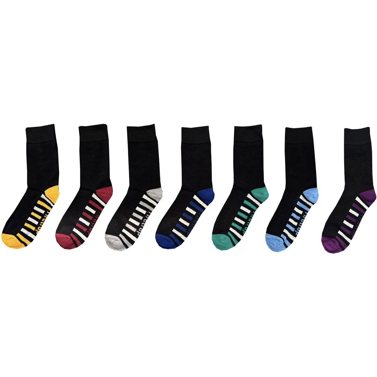 Firetrap Men's Formal Socks - Colour Sole - Mens