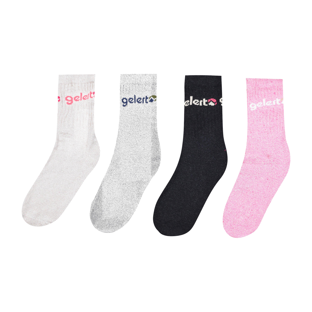 Gelert Women's Walking Boot Thermal 4 Pack Socks - Multi Pink