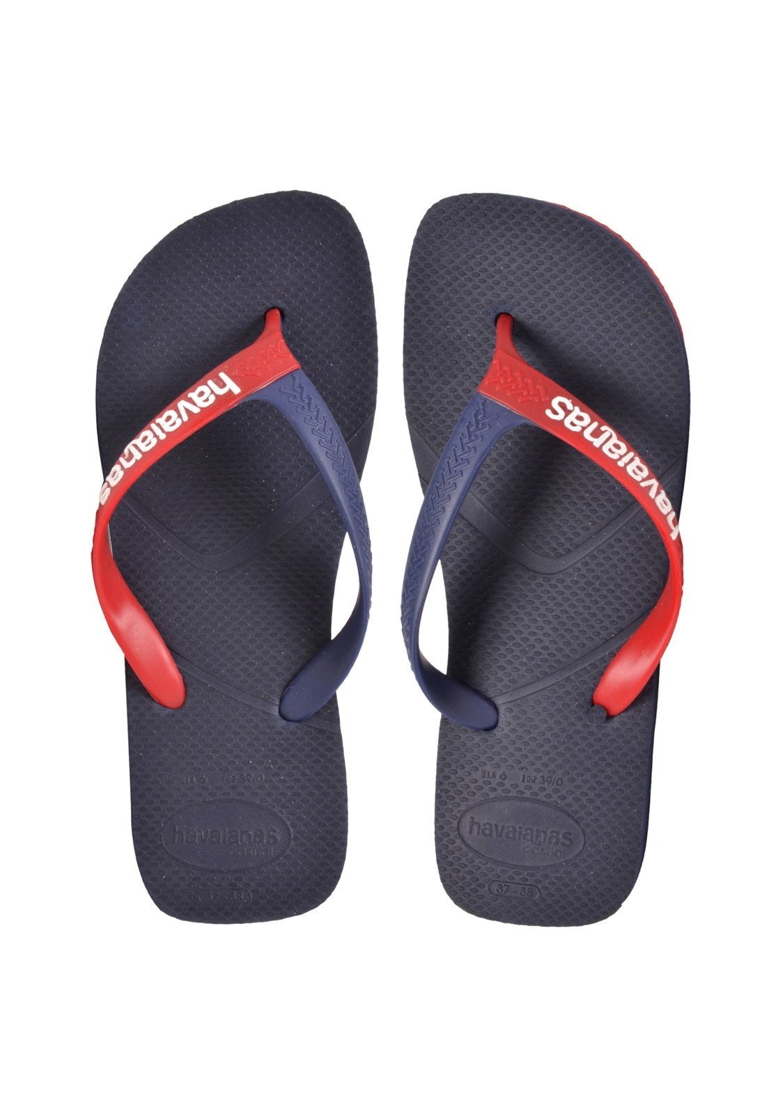 Havaianas Men's Dual Thongs - Navy Blue/ Red