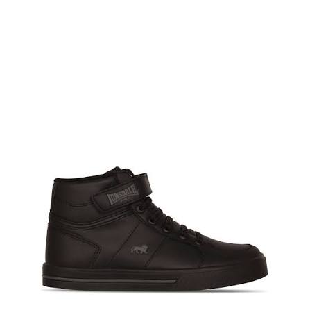 Lonsdale Younger Kids Unisex Canons Hi Top Sneakers Black/Charcoal