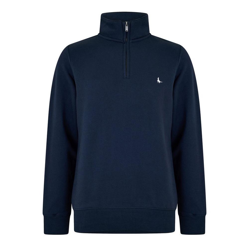 Jack Wills Mens Barchester Quarter Zip Sweatshirt - Navy