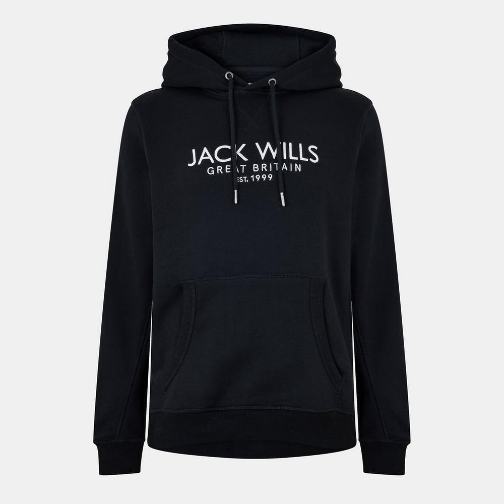 Jack Wills Mens Batsford Hoodie - Black