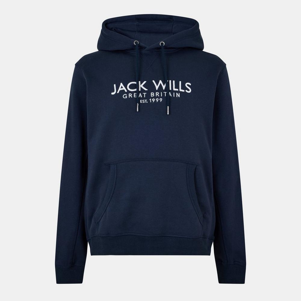 Jack Wills Mens Batsford Hoodie - Navy