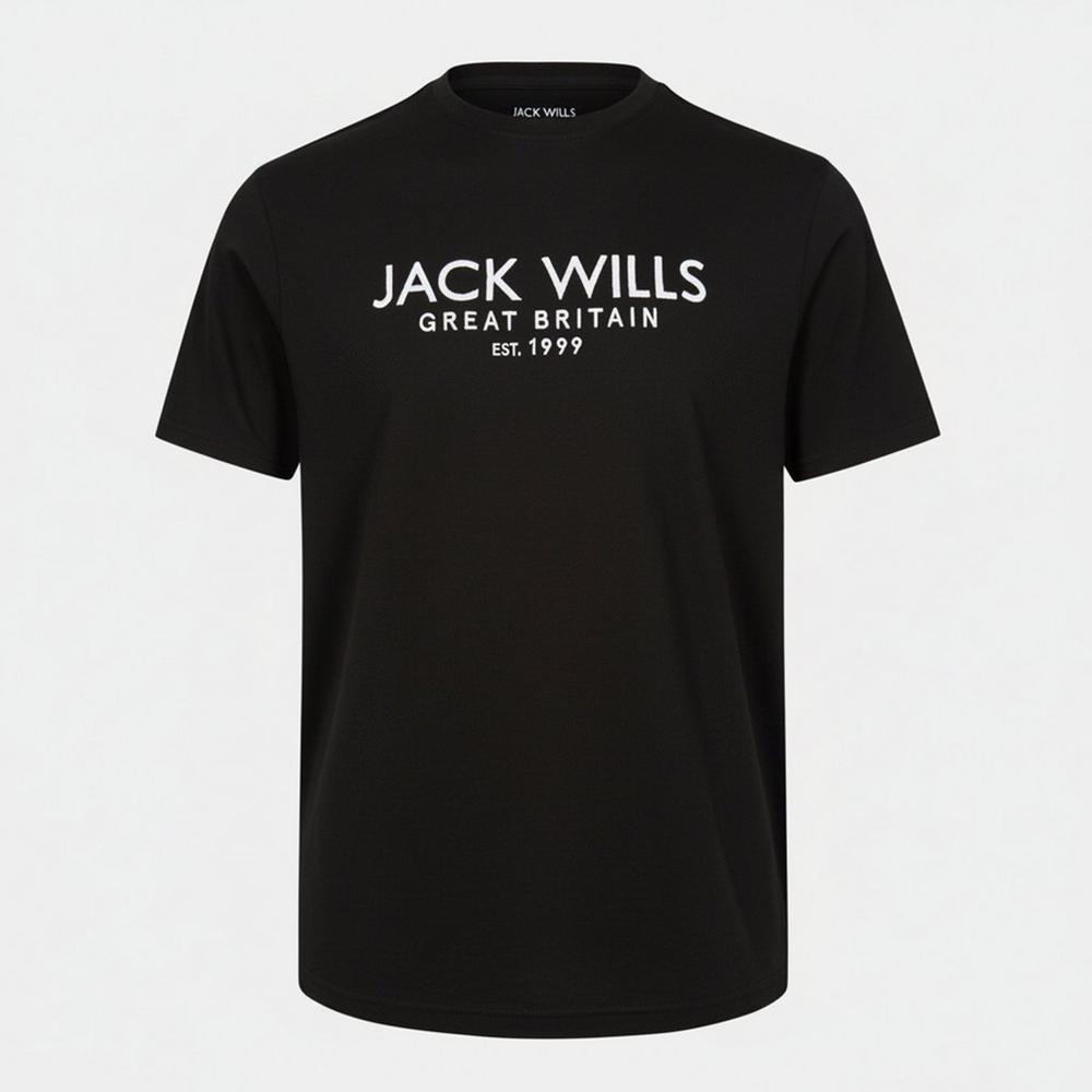 Jack Wills Mens Carnaby Logo T-Shirt - Black