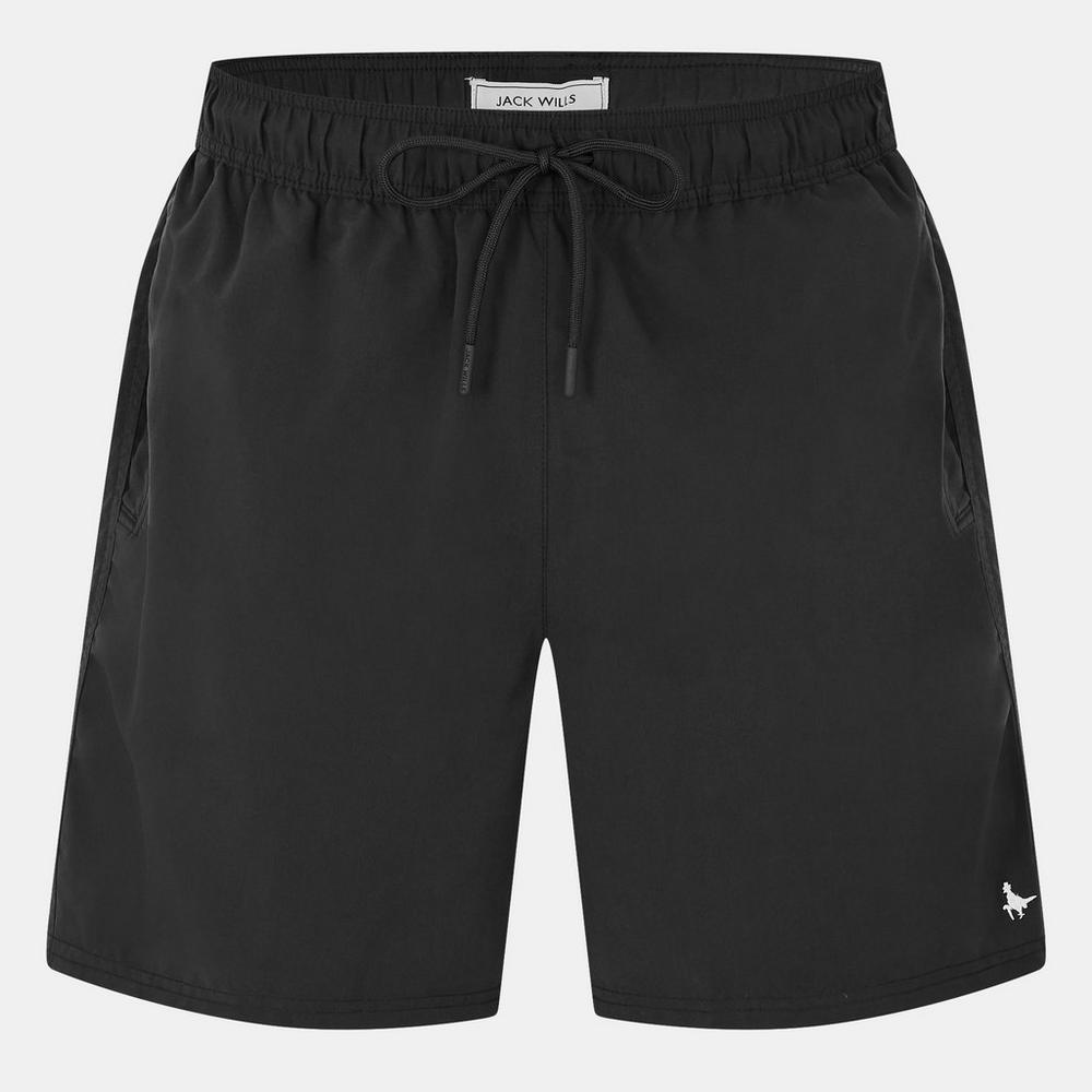 Jack Wills Mens Eco Mid-Length Swim Shorts - Black