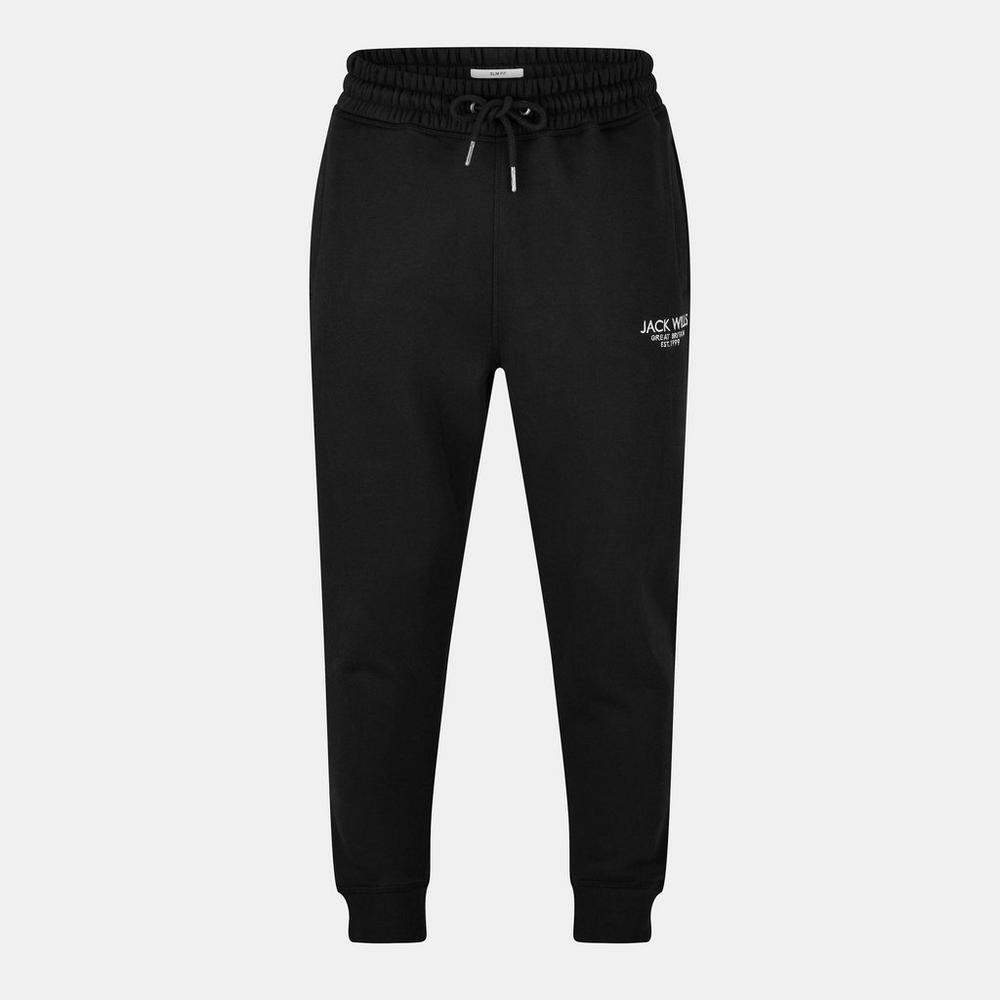 Jack Wills Mens Haydor Graphic Jogger Pants - Black