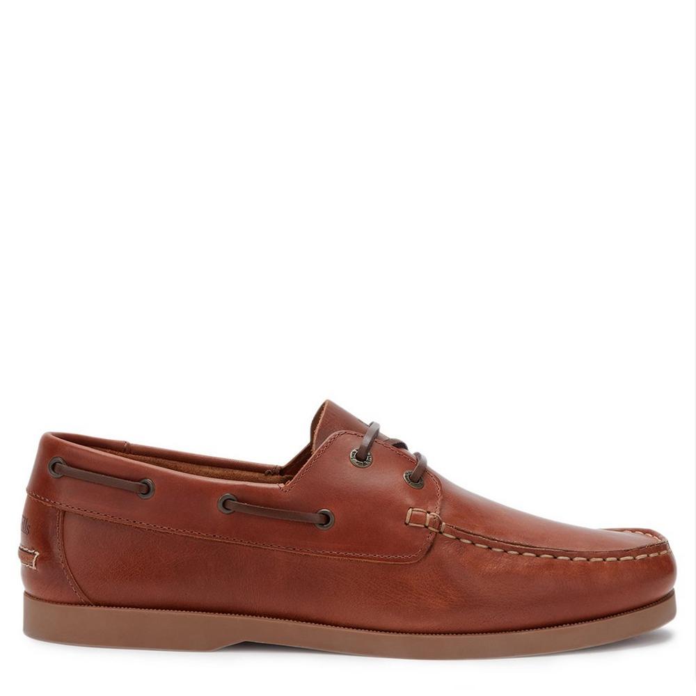 Jack Wills Mens Leather Boat Shoes (Tan)