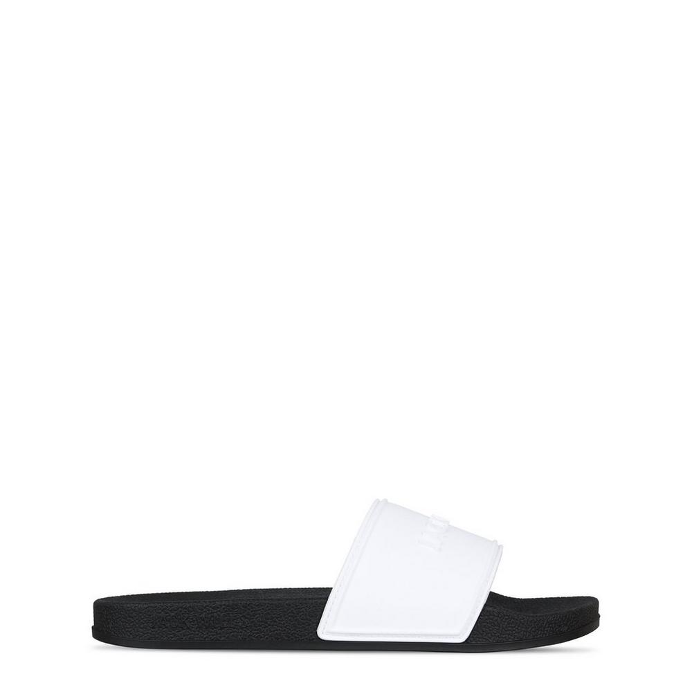 Jack Wills Mens Minimal Logo Sliders White/Black