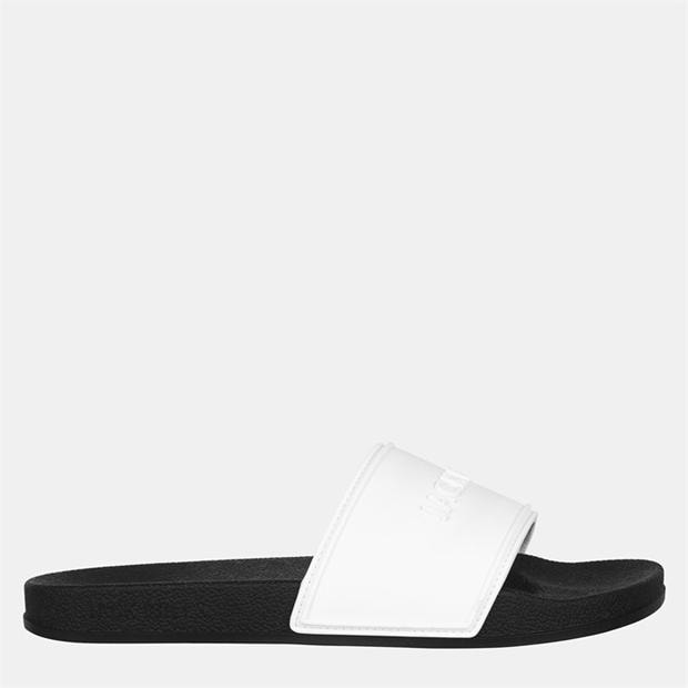 Jack Wills Mens Slides Sandals White/Black - UK 5-6