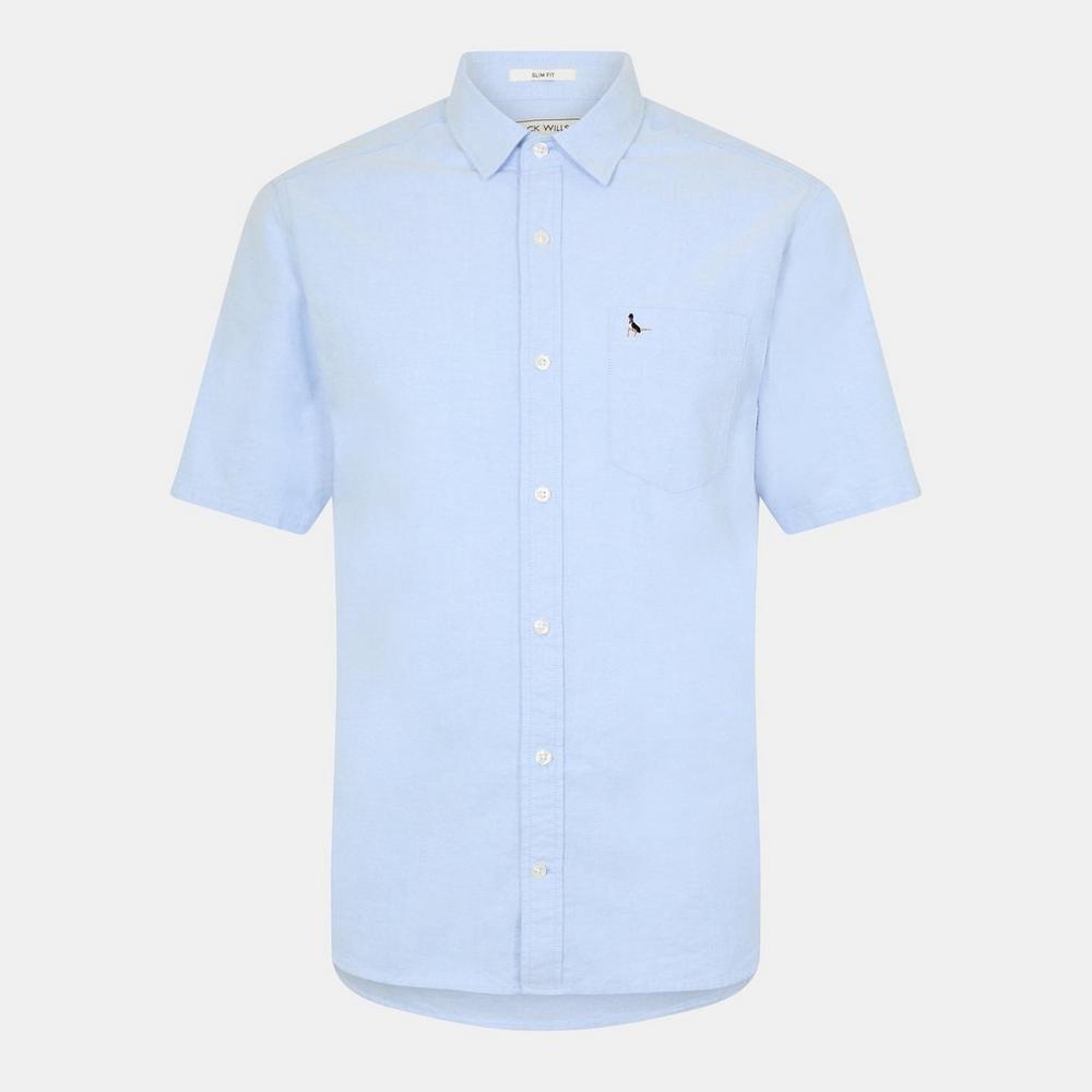 Jack Wills Mens Stableton Oxford Shirt - Sky Blue