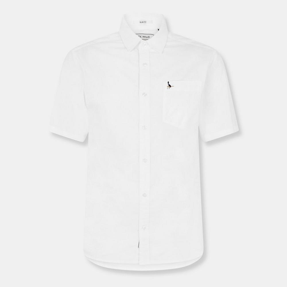 Jack Wills Mens Stableton Oxford Shirt - White
