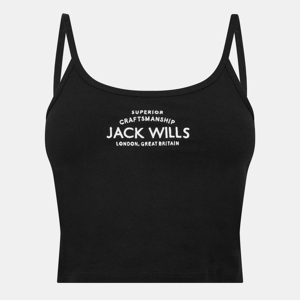Jack Wills Womens Double Strap Singlet - Black
