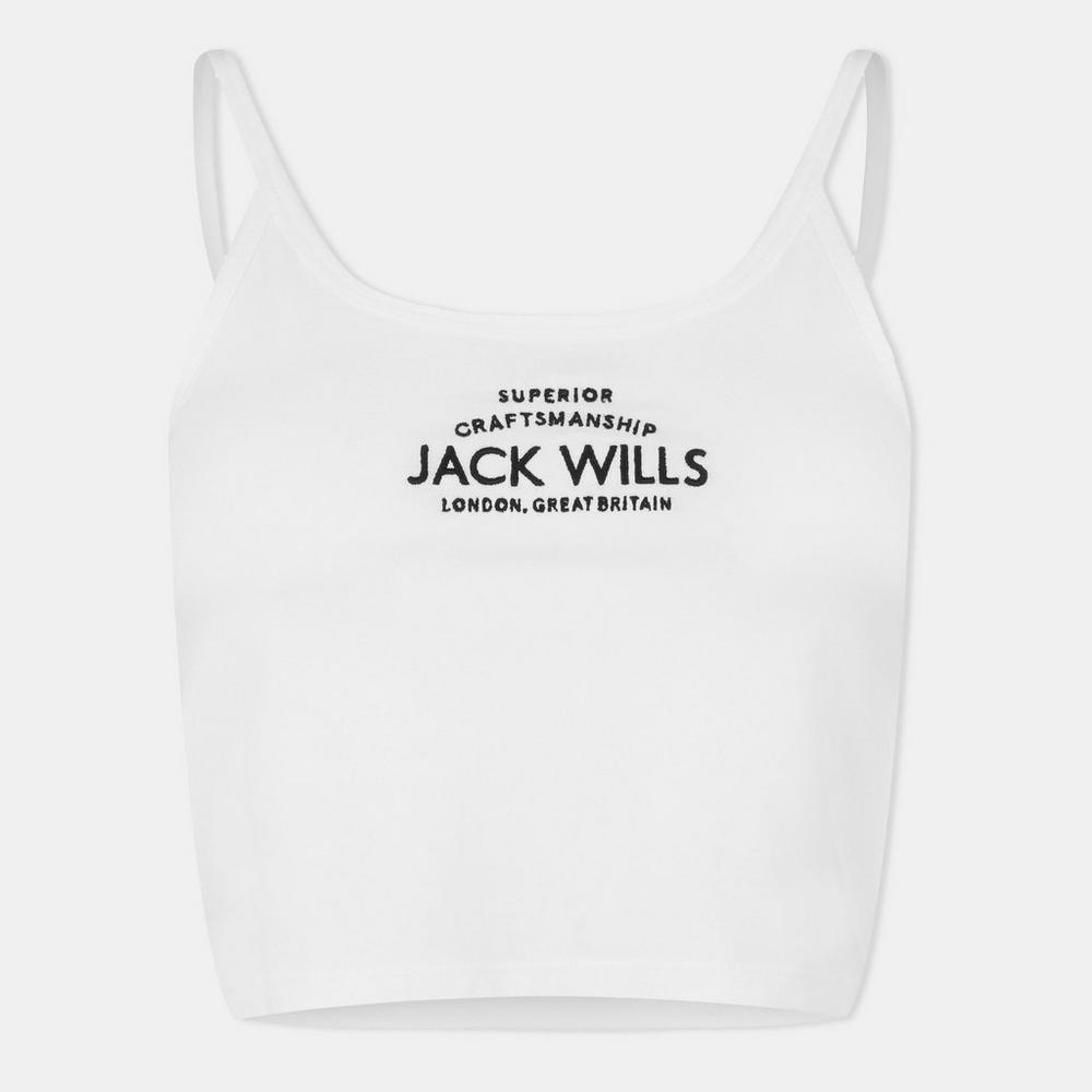 Jack Wills Womens Double Strap Singlet - White
