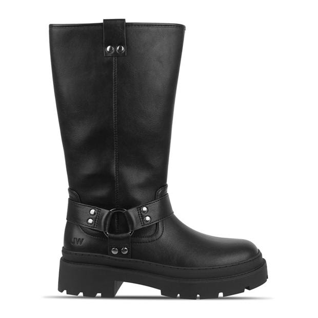 Jack Wills Womens JW Moto Boots (Black)