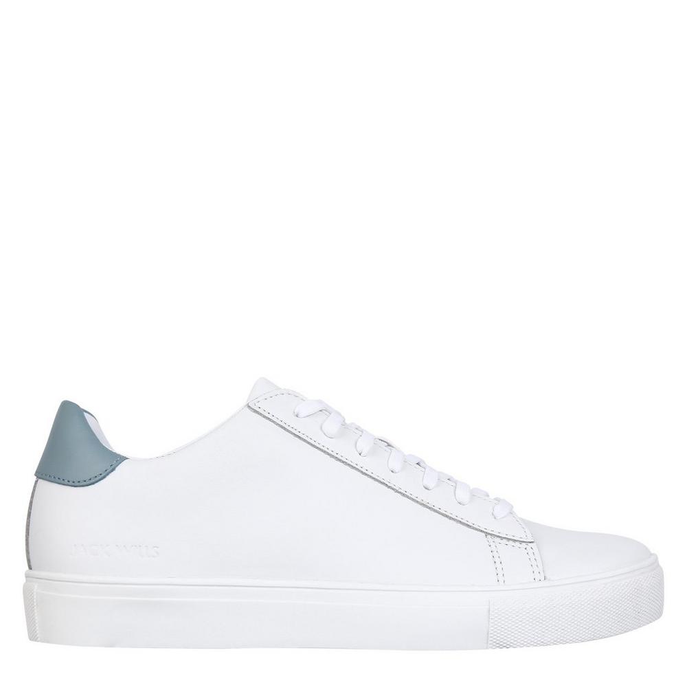 Jack Wills Womens Low Leather Trainers White