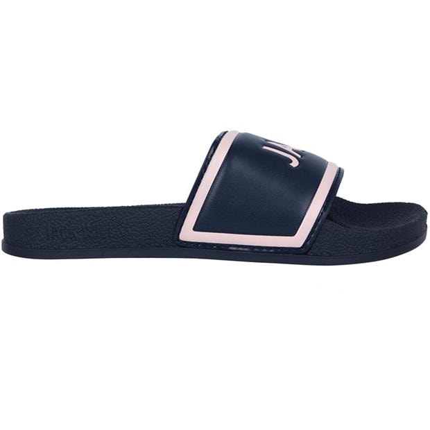 Jack Wills Younger Kids Unisex Harvey Childrens Slides Sandals Navy - UK 1-2