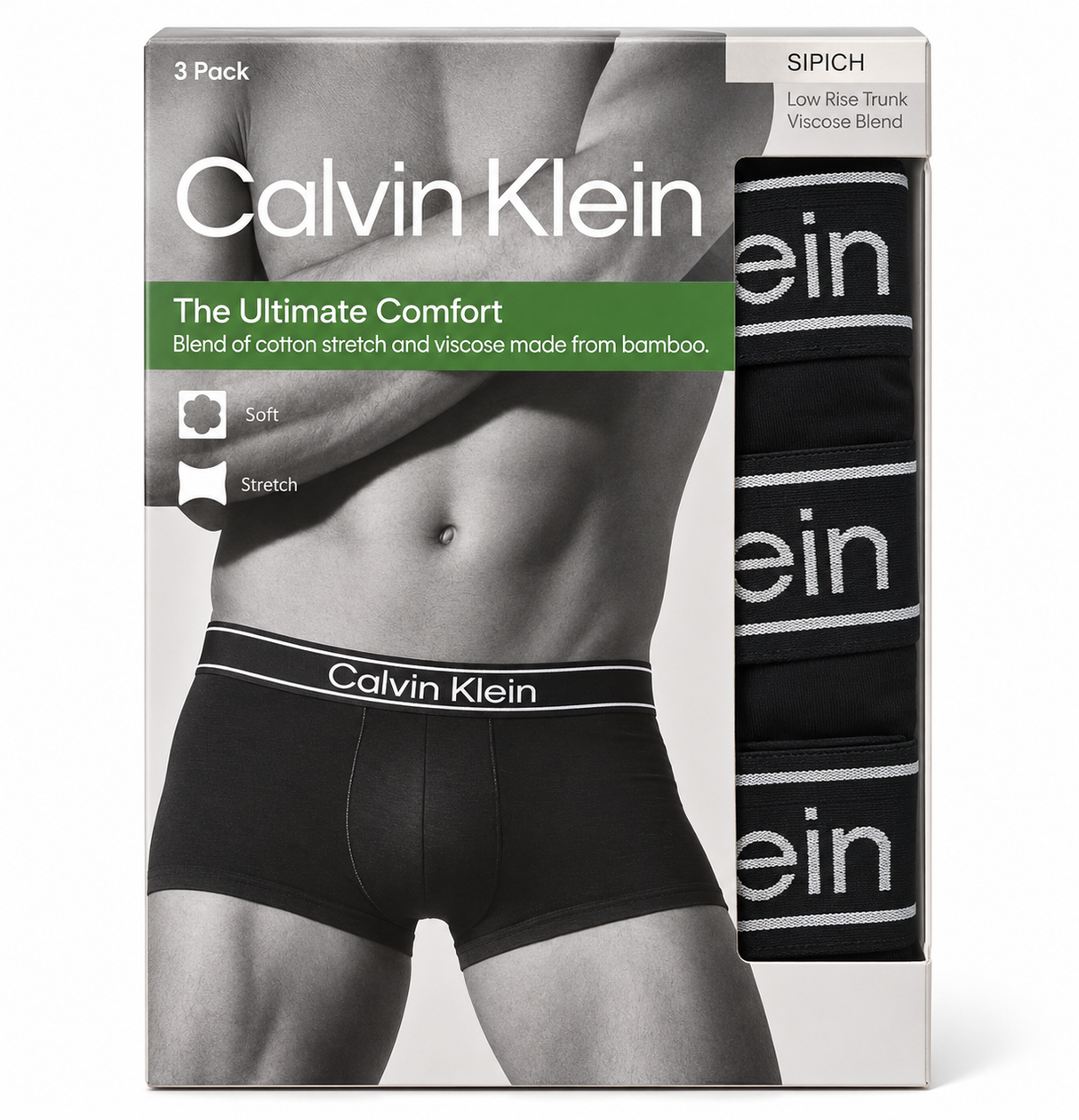 LOW RISE TRUNK 3PK - Black