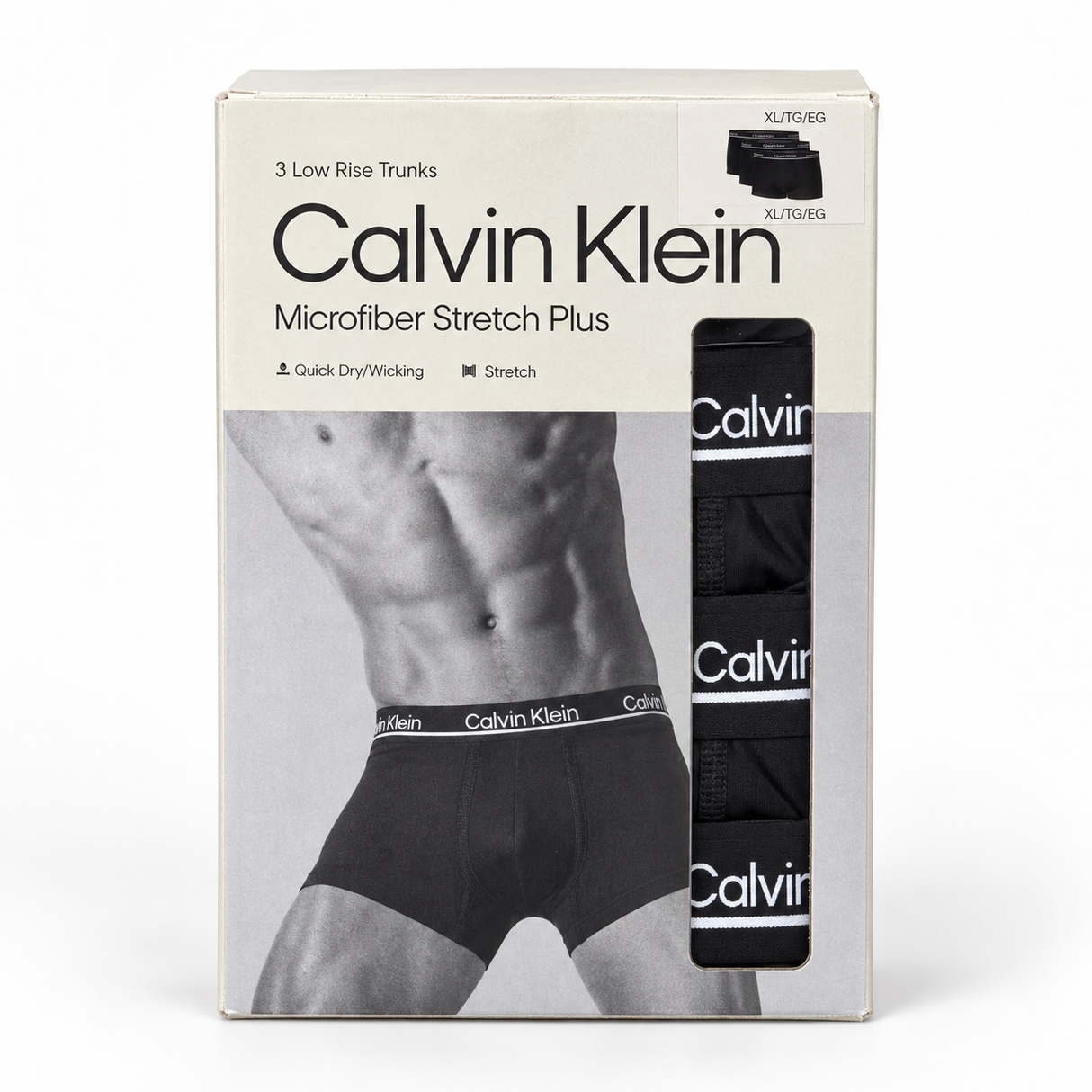 Calvin Klein Men's 3-Pack Micro Plus Low Rise Trunk - Black